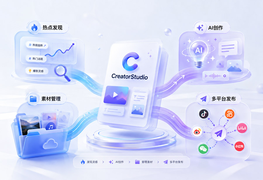 CreatorStudio 产品工作台预览