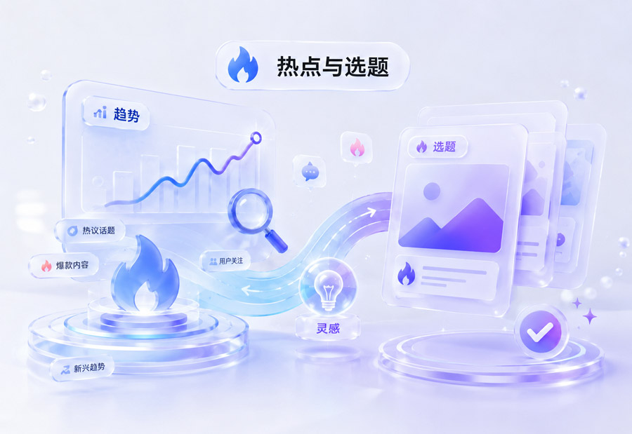 CreatorStudio 热点与选题中心预览